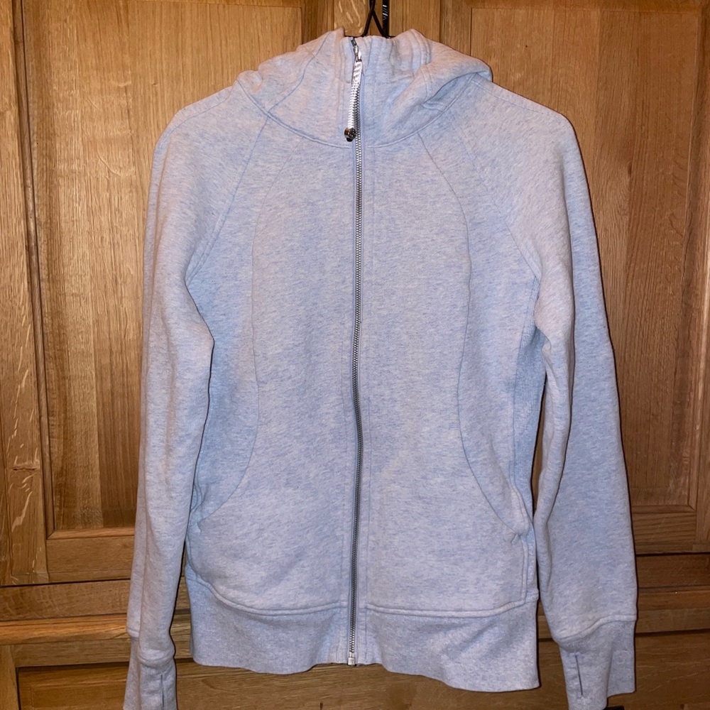 Lululemon Full Zip Scuba Hoodie Sweatshirt Size 6 Heathered Blue